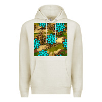 Oatmeal Heather camouflage leopard gemstone seamless pattern Premium Hoodie - BundleAndBundleShop