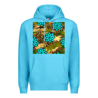 Ocean Blue camouflage leopard gemstone seamless pattern Premium Hoodie - BundleAndBundleShop