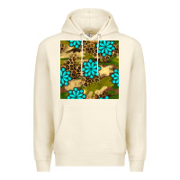 Sandshell camouflage leopard gemstone seamless pattern Premium Hoodie - BundleAndBundleShop