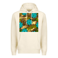 Tofu camouflage leopard gemstone seamless pattern Premium Hoodie - BundleAndBundleShop