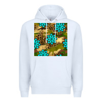 White camouflage leopard gemstone seamless pattern Premium Hoodie - BundleAndBundleShop