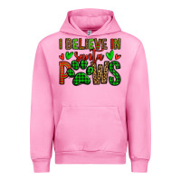Fuchsia Pink i believe in santa paws christmas Urban Hoodie - Jasminsmagicworld