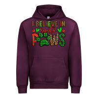 Mauve Wine i believe in santa paws christmas Urban Hoodie - Jasminsmagicworld