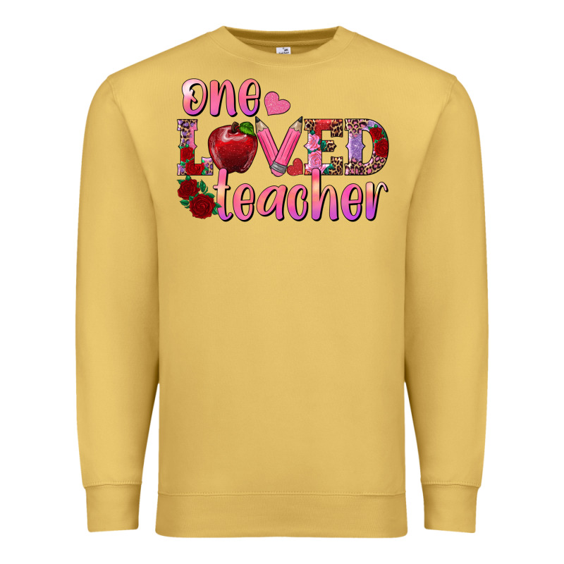 One Loved Teacher Premium Sweatshirt by RanaPortraitStore | Teevron