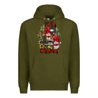 Army Green farm truck,merry christmas gnome Premium Hoodie - JahusDesignShop