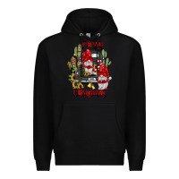 Black farm truck,merry christmas gnome Premium Hoodie - JahusDesignShop