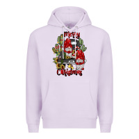 Lilac farm truck,merry christmas gnome Premium Hoodie - JahusDesignShop