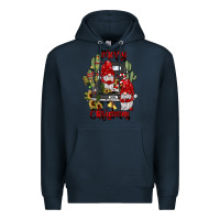 Navy farm truck,merry christmas gnome Premium Hoodie - JahusDesignShop