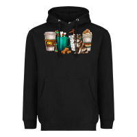 Black australian shepherd dog coffee cups Heavyweight Hoodie - texasbilliewilder