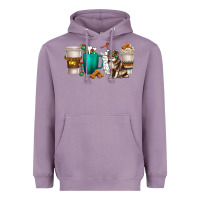 Lavender australian shepherd dog coffee cups Heavyweight Hoodie - texasbilliewilder