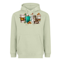 Matcha australian shepherd dog coffee cups Heavyweight Hoodie - texasbilliewilder