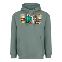 Sage australian shepherd dog coffee cups Heavyweight Hoodie - texasbilliewilder