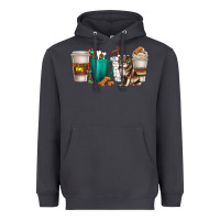 Smoke australian shepherd dog coffee cups Heavyweight Hoodie - texasbilliewilder
