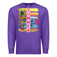 Purple summer with background tbw Premium Sweatshirt - texasbilliewilder