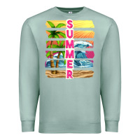 Seafoam summer with background tbw Premium Sweatshirt - texasbilliewilder
