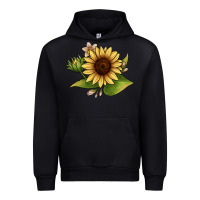 Black sunflower Urban Hoodie - JahusDesignShop