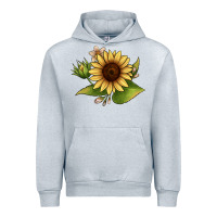 Heather Grey sunflower Urban Hoodie - JahusDesignShop