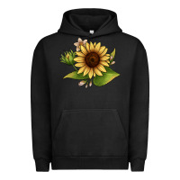 Pigment Black sunflower Urban Hoodie - JahusDesignShop