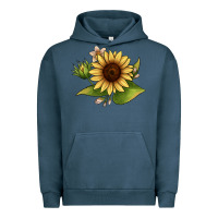 Pigment Midnight Navy sunflower Urban Hoodie - JahusDesignShop