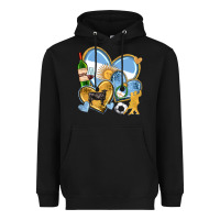 Black argentina  hearts Heavyweight Hoodie - texasbilliewilder