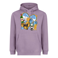 Lavender argentina  hearts Heavyweight Hoodie - texasbilliewilder