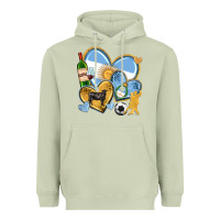 Matcha argentina  hearts Heavyweight Hoodie - texasbilliewilder