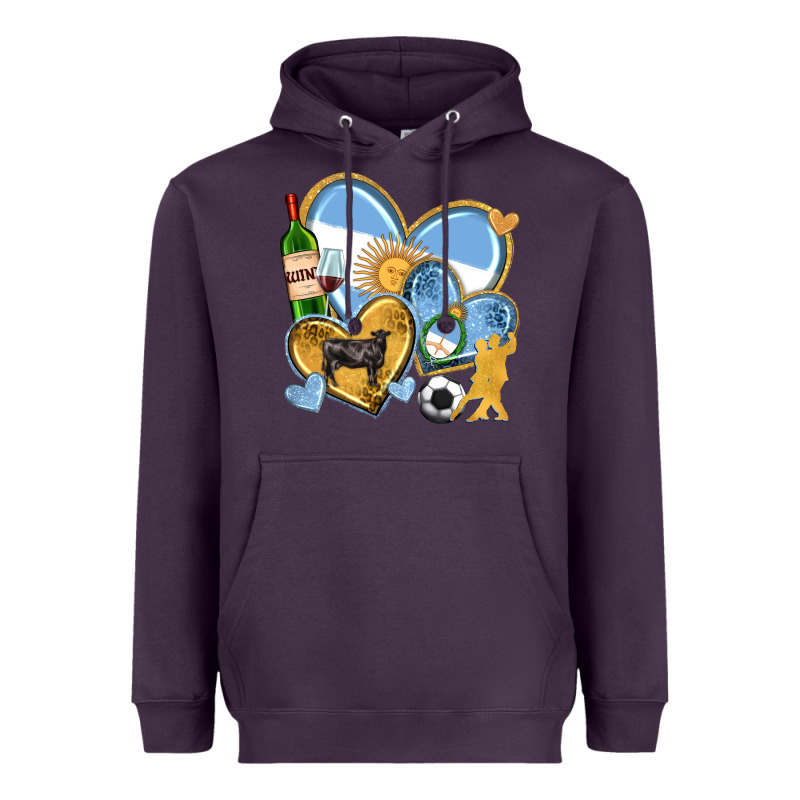 Argentina  Hearts Heavyweight Hoodie by texasbilliewilder | Teevron