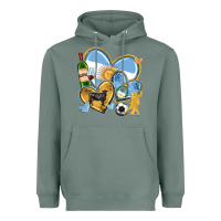 Sage argentina  hearts Heavyweight Hoodie - texasbilliewilder