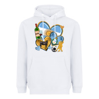 White argentina  hearts Heavyweight Hoodie - texasbilliewilder