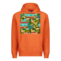Carrot camouflage serape gemstone seamless pattern Premium Hoodie - BundleAndBundleShop