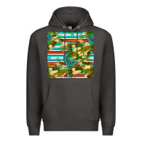 Smoke camouflage serape gemstone seamless pattern Premium Hoodie - BundleAndBundleShop