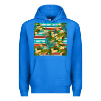 True Royal camouflage serape gemstone seamless pattern Premium Hoodie - BundleAndBundleShop