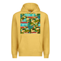 Antique Gold camouflage serape gemstone seamless pattern Premium Hoodie - BundleAndBundleShop