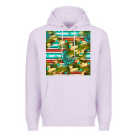 Lilac camouflage serape gemstone seamless pattern Premium Hoodie - BundleAndBundleShop