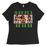 Black football gnomes Ladies Tee - BarkalooDesign