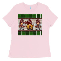 Bubblegum Pink football gnomes Ladies Tee - BarkalooDesign
