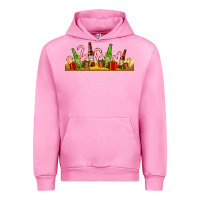 Fuchsia Pink beer bottles for christmas Urban Hoodie - AdoDesignShop