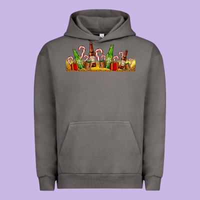 Beer Bottles For Christmas Urban Hoodie Designed By Adodesignshop
