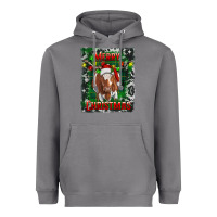 Storm Western Merry Christmas Longhorn Cow Heavyweight Hoodie - RanaPortraitStore