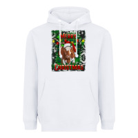 White Western Merry Christmas Longhorn Cow Heavyweight Hoodie - RanaPortraitStore