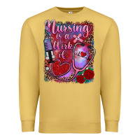 Antique Gold nursing is a work of heart Premium Sweatshirt - RanaPortraitStore