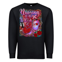 Black nursing is a work of heart Premium Sweatshirt - RanaPortraitStore