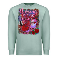 Seafoam nursing is a work of heart Premium Sweatshirt - RanaPortraitStore