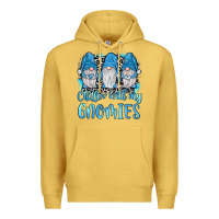 Antique Gold chillin' with my gnomies Premium Hoodie - JahusDesignShop