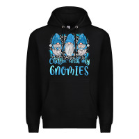 Black chillin' with my gnomies Premium Hoodie - JahusDesignShop
