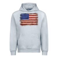 Heather Grey American flag Urban Hoodie - JahusDesignShop