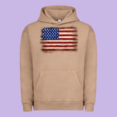 American Flag Urban Hoodie Designed By Jahusdesignshop