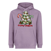 Lavender Merry Christmas Volleyball Heavyweight Hoodie - RanaPortraitStore