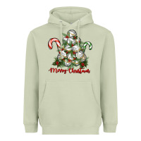 Matcha Merry Christmas Volleyball Heavyweight Hoodie - RanaPortraitStore