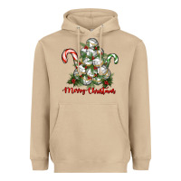 Mushroom Merry Christmas Volleyball Heavyweight Hoodie - RanaPortraitStore